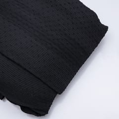 Black Color Pleated Dobby Georgette