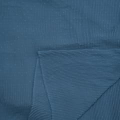 Greyish Blue Color Pleated Dobby Georgette