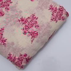 Off White Color Linen Embroidery