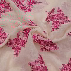 Off White Color Linen Embroidery