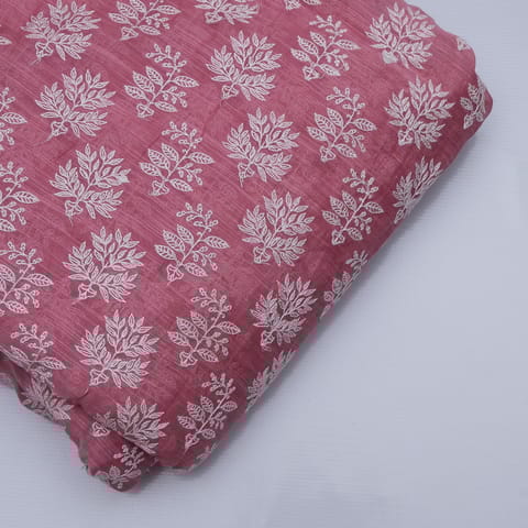 Pink Color Mal Chanderi Embroidery