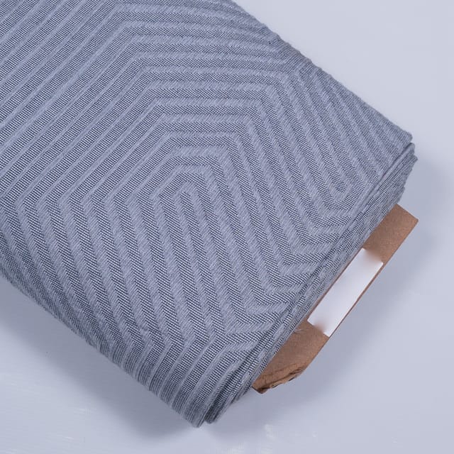 black & beige cotton velvet jacquard fabric