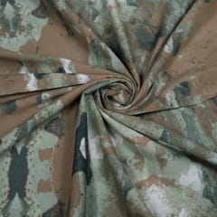 Green & Brown Cotton Print
