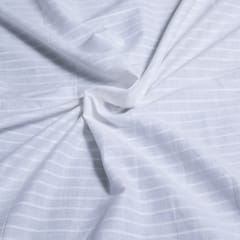 Self Leeno Cotton Stripe Dyeable Fabric