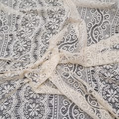 Triangle & dot stripe cotton dyeable net fabric