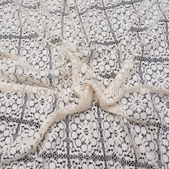 Small flower stripe cotton dyeable net fabric