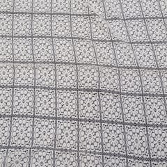 Small flower stripe cotton dyeable net fabric