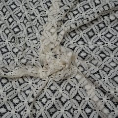 Circle & dot cotton dyeable net fabric