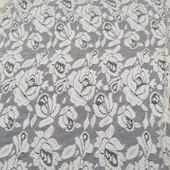 Small flower cotton dyeable net fabric