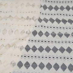 Small flower pattern cotton dyeable net fabric