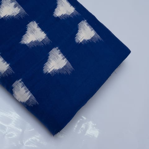 Black & Gray Triangle check ikat fabric