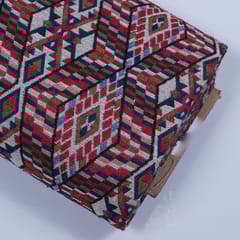 Multi Color Geometric Cotton Blend Jacquard