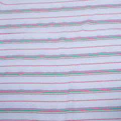 White Base Multi Color Stripe Jacquard