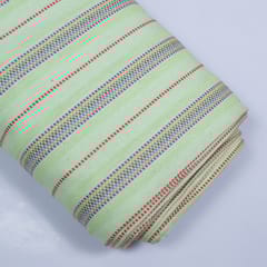 Green Base Multi Color Stripe Jacquard
