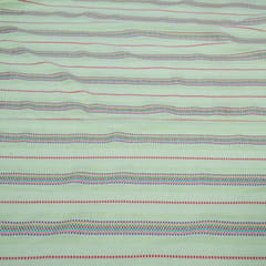 Green Base Multi Color Stripe Jacquard