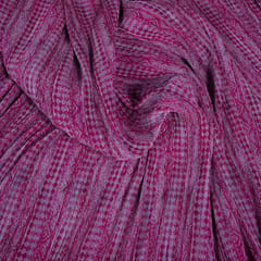 Majenta Color Pleated Satin Fabric