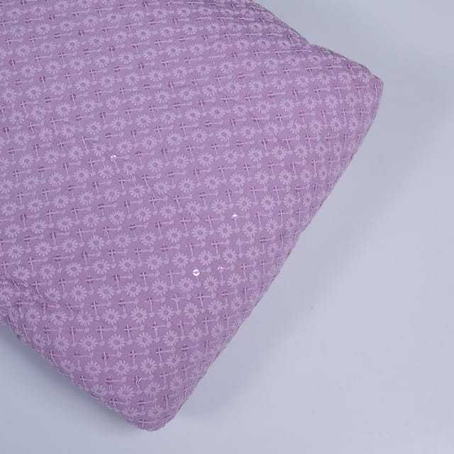 Move Color Rayon Chikan Fabric