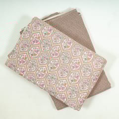Peach Color Cotton Flex Printed Set