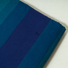 Blue Color Cotton Stripes Printed Shaded Fabric