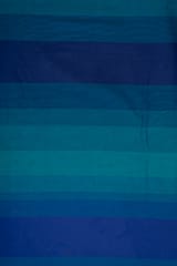 Blue Color Cotton Stripes Printed Shaded Fabric