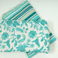 Sea Green Color Cotton Flex Printed Set