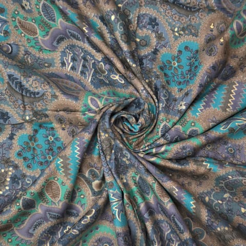 Multicolor  Shades Floral Printed Rayon Fabric