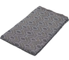 Grey With White Shades Floral Geometric Printed Dabu Cotton Fabric