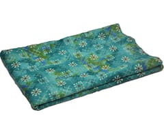 Blue & Green Geometric Printed  Muslin Fabric