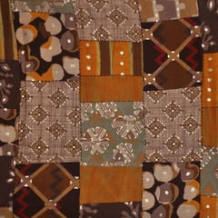 Multicolor Abstract Printed  Muslin Printed Fabric