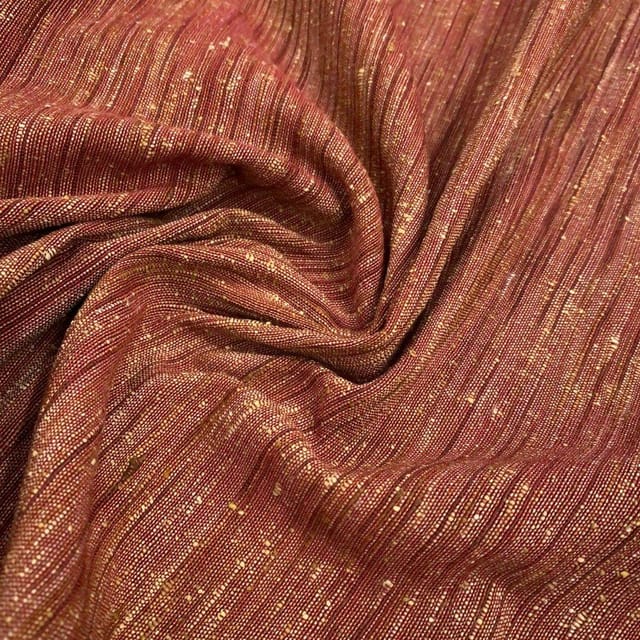 Rust Colour Heavy Khadi Cotton fabric