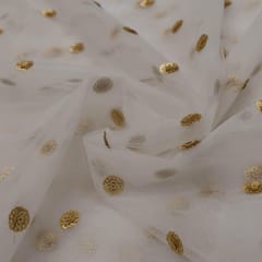 Net Sequins Embroidered Fabric