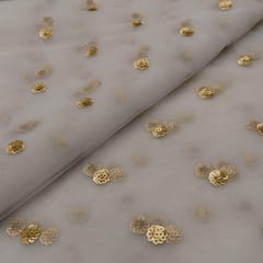 Net Sequins Embroidered Fabric
