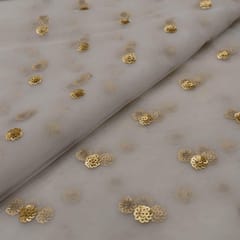 Net Sequins Embroidered Fabric