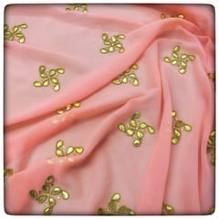 Georgette Hand Embroidered Fabric