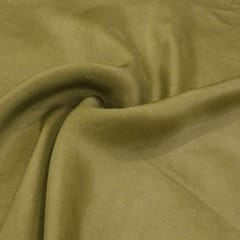 Khaki Green Plain Upada fabric