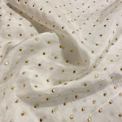 White Dyeble Upada Heat Set fabric