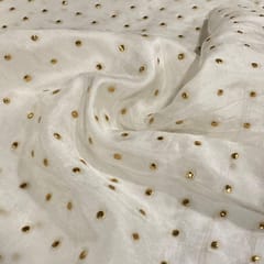 White Dyeble Upada Heat Set fabric