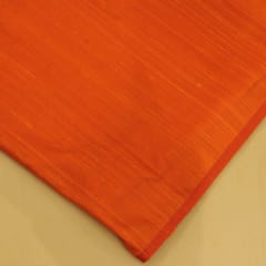 Orange Pure Raw Silk fabric