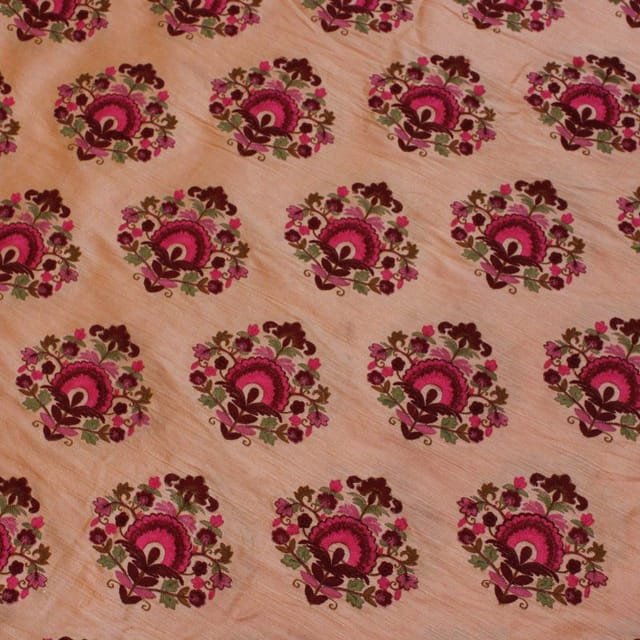 Poly Silk Embroidered Fabric