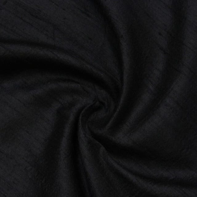 Black Raw Silk fabric