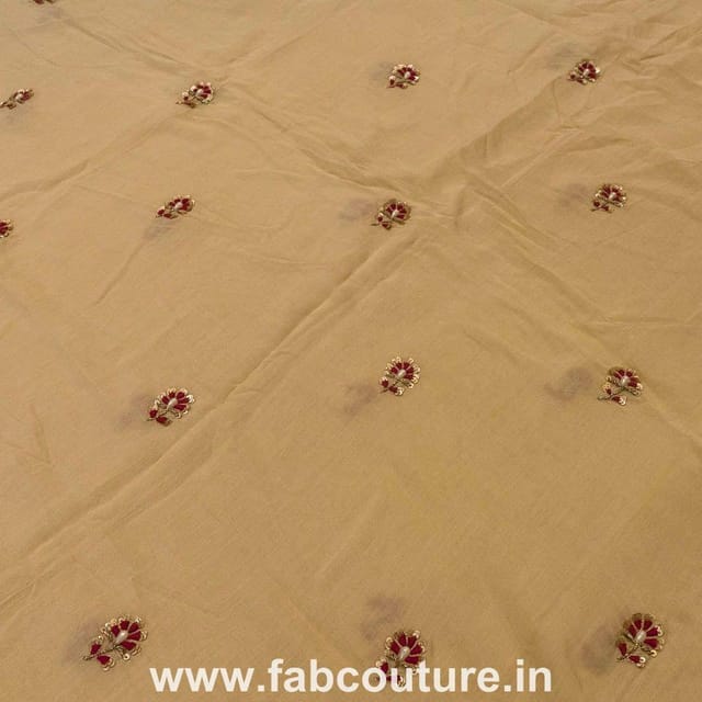 Muslin Hand Embroidered Fabric