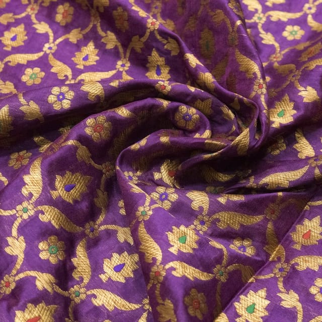 Brocade Antique Zari N Mina fabric