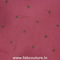 Poly Georgette hand Embroidered Fabric