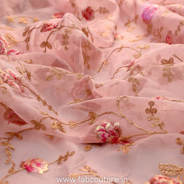 Organza Embroidered Fabric