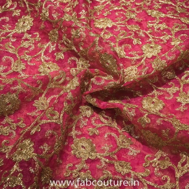 Tissue Organza Embroidered Fabric