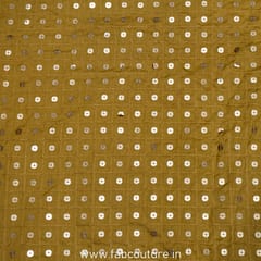 Poly  Raw Silk Embroidered Fabric