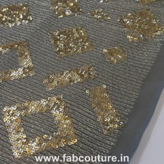 Georgette Sequins Embroidered Fabric