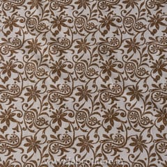Beige Printed Fabriced Cotton Lycra
