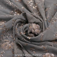 Georgette Embroidered Fabric