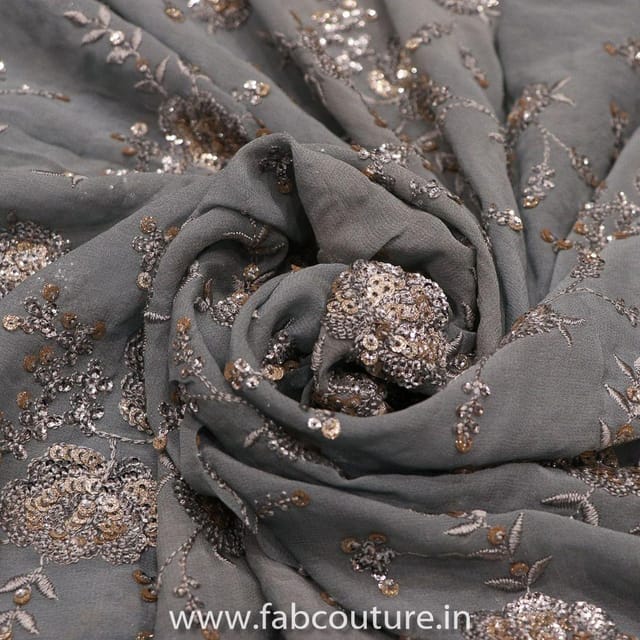 Georgette Embroidered Fabric